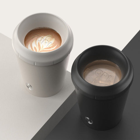 OPAL One and TOPL Flow360° / Stroll Reusable Cup - Charcoal (8oz) Bundle - Espresso Machine - Kakaw