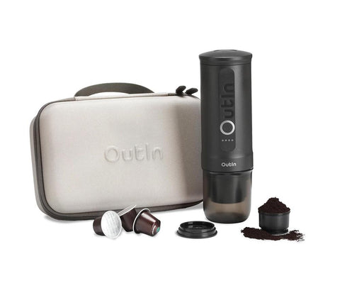 OutIn Traveler Nano Portable Espresso Machine Gift Set (Space Grey) - Espresso Machine - Kakaw