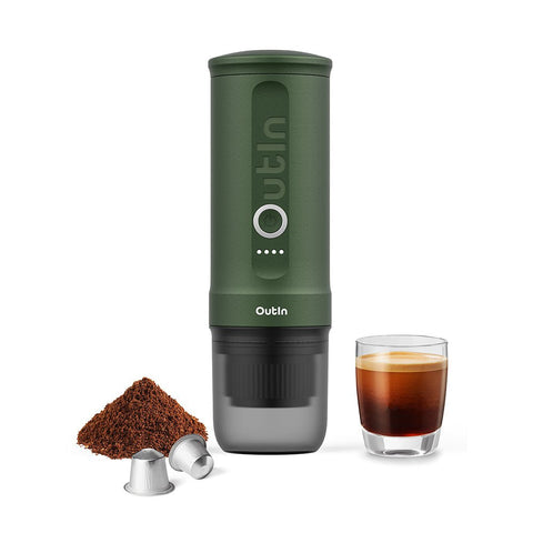 OutIn Nano Portable Espresso Machine (Forest Green) - Kakaw
