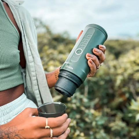 OutIn Nano Portable Espresso Machine (Forest Green) - Kakaw
