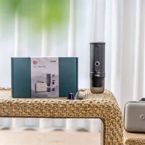 OutIn Traveler Nano Portable Espresso Machine Gift Set (Space Grey) - Espresso Machine - Kakaw