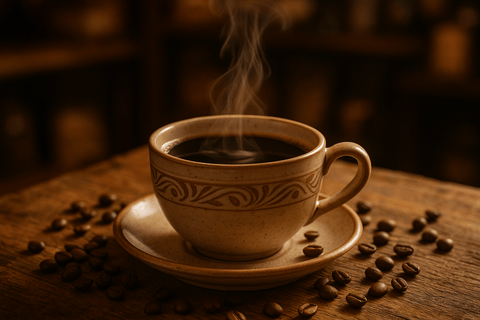 Origin coffee in a lovely cup