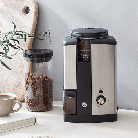 Wilfa Svart Coffee Grinder (Silver) + Hario Drip Kettle Air - Kakaw
